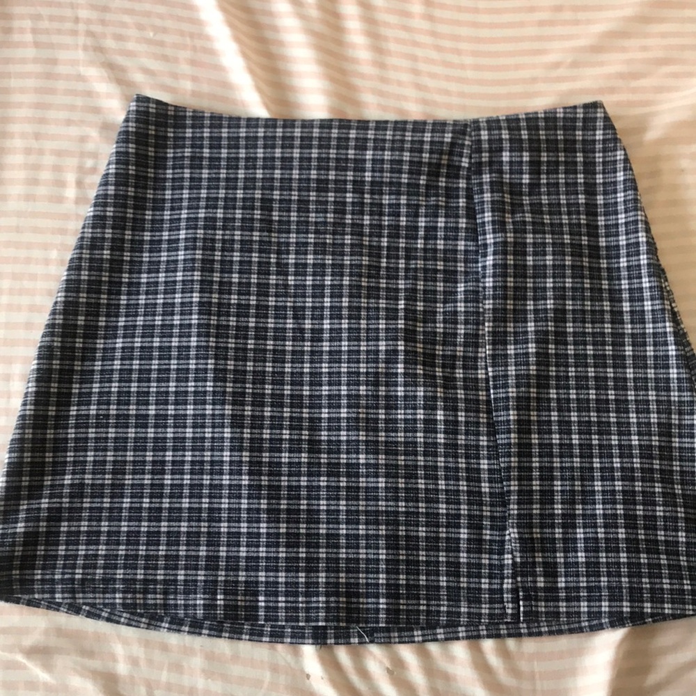 Plaid mini skirt